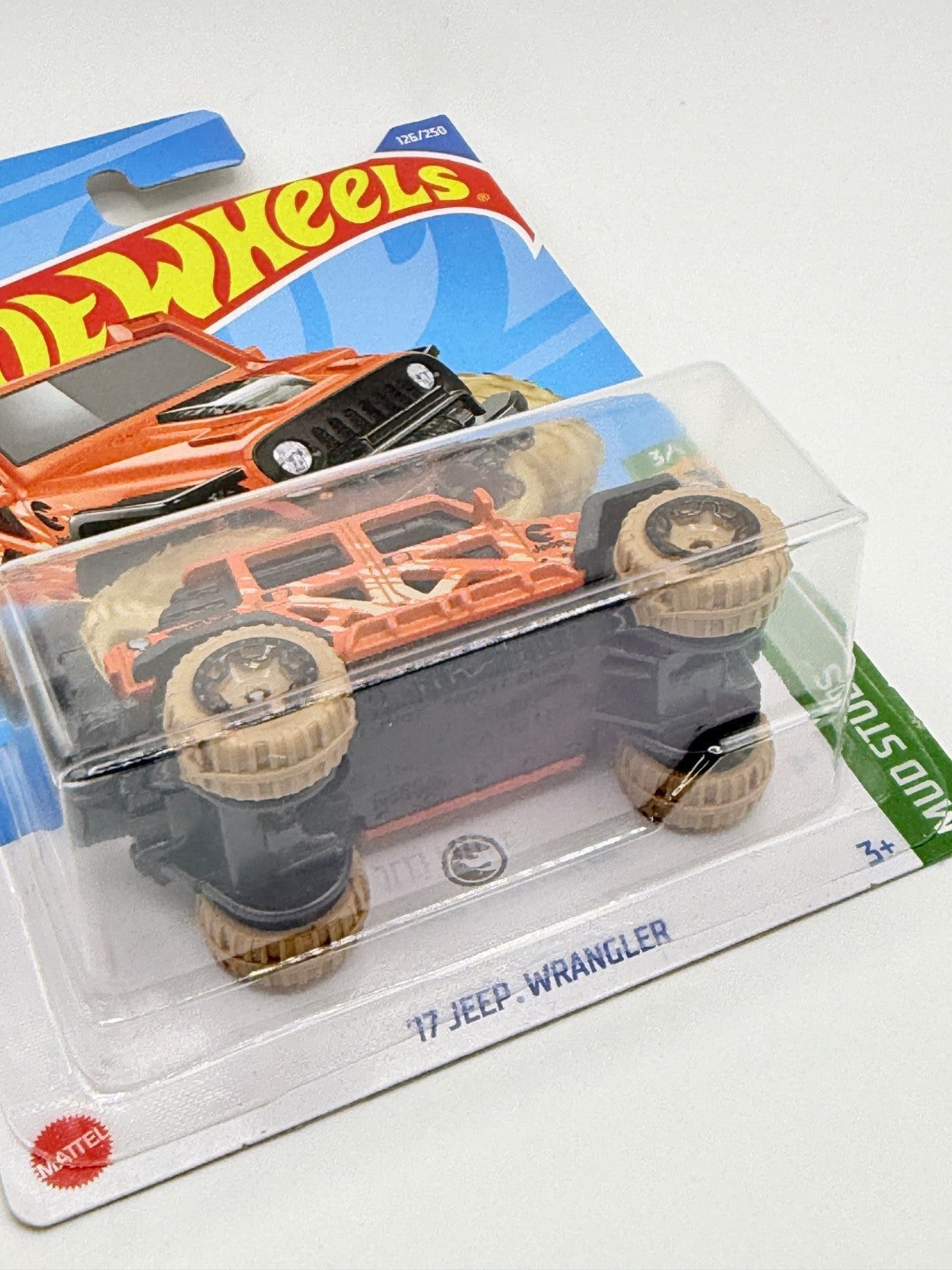 2022 Hot Wheels Mud Studs 3/5 '17 Jeep Wrangler Treasure Hunt Orange