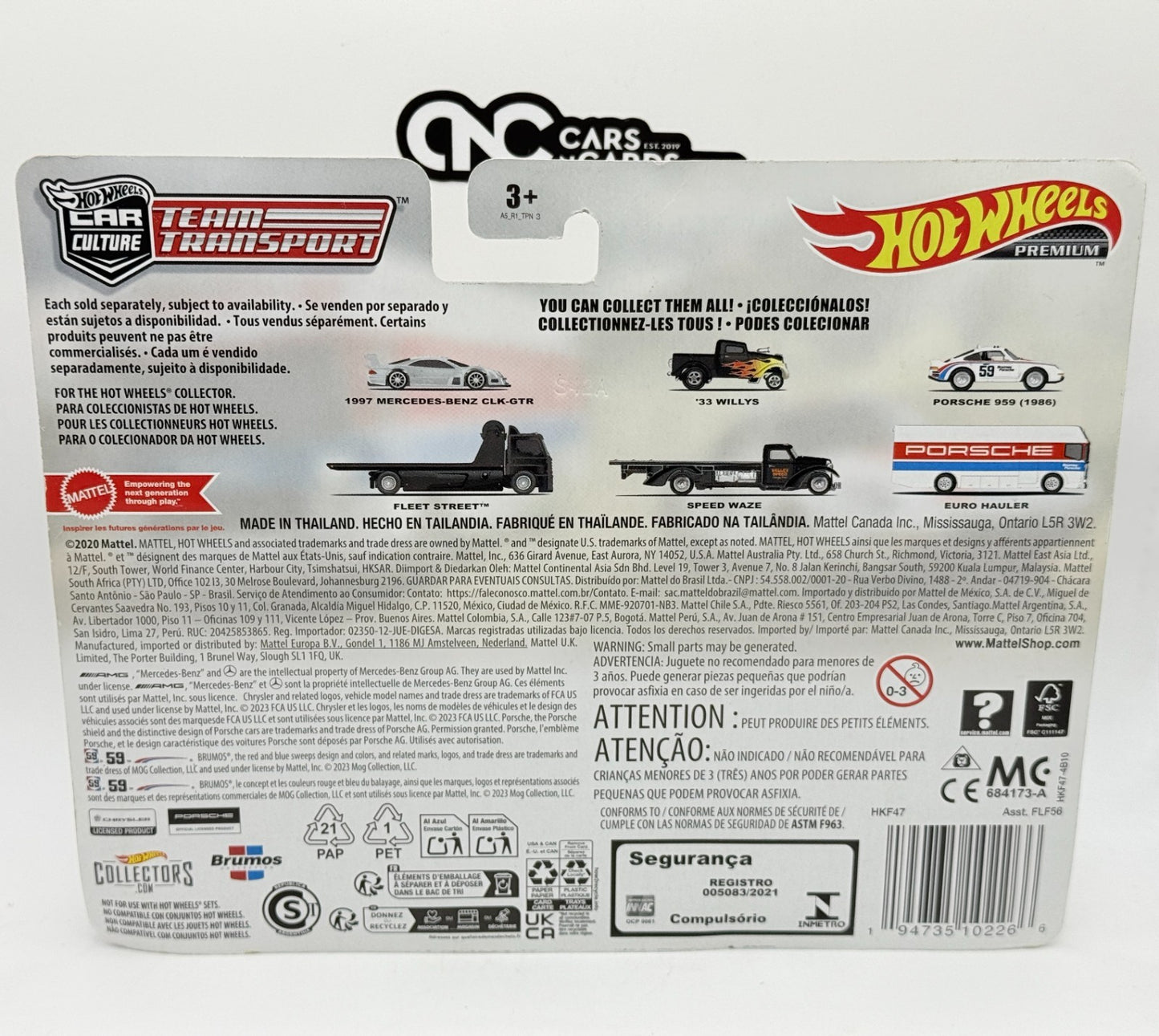 2023 Hot Wheels Premium Car Culture Team Transport #61 Porsche 959 (1986) Euro