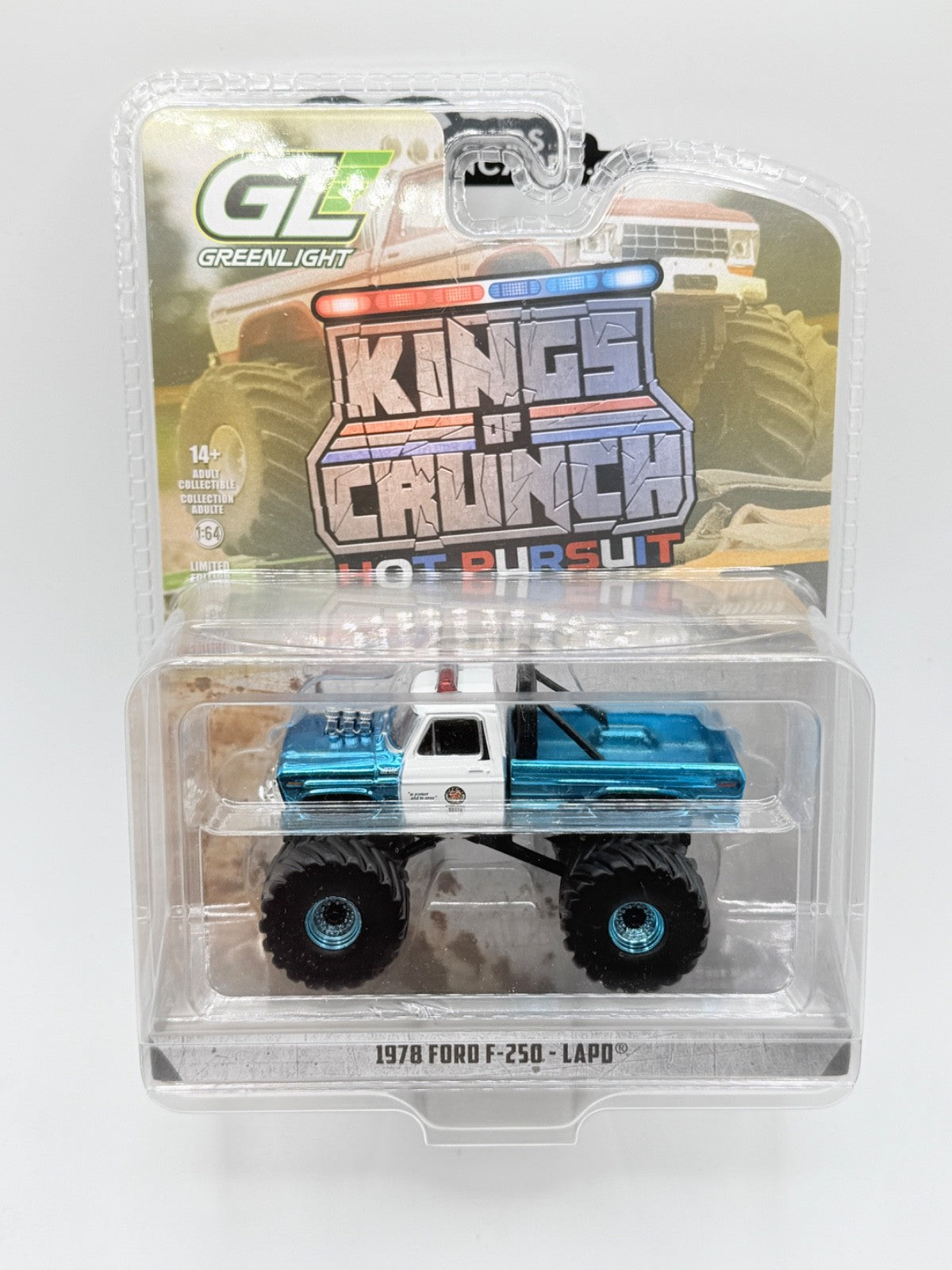 Greenlight Kings of Crunch Hot Pursuit 1978 Ford F-250 LAPD Chase
