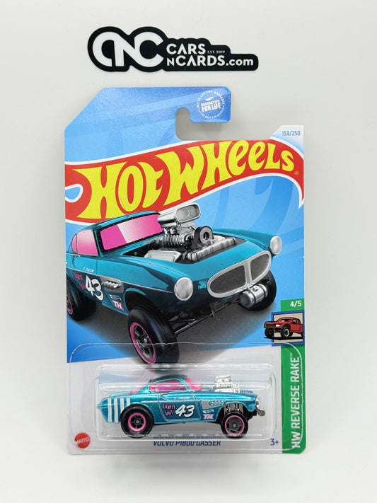 2024 Hot Wheels Reverse Rake Volvo P1800 Gasser Super Treasure Hunt W/Protector