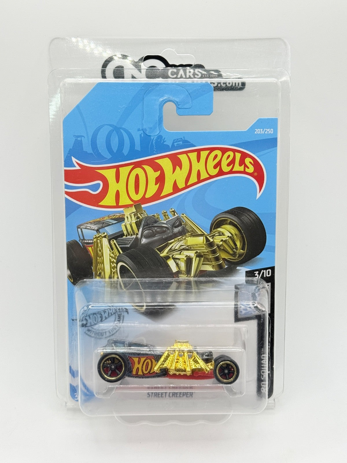 2019 Hot Wheels Rod Squad 3/10 Street Creeper Super Treasure Hunt With Protector