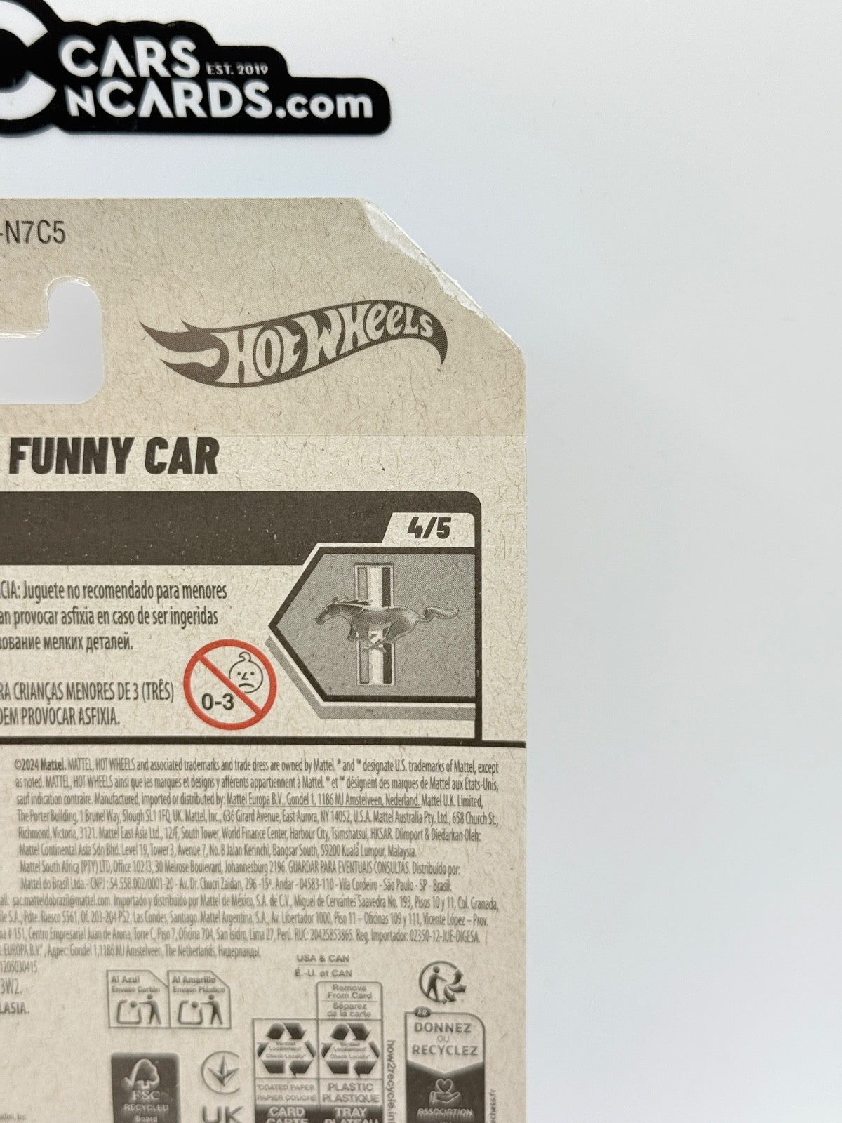 2025 Hot Wheels Super Treasure Hunt '71 Mustang Funny Car With Protector