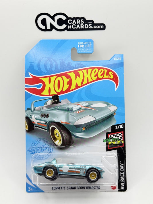 2021 Hot Wheels Super Treasure Hunt Corvette Grand Sport Roadster With Protector