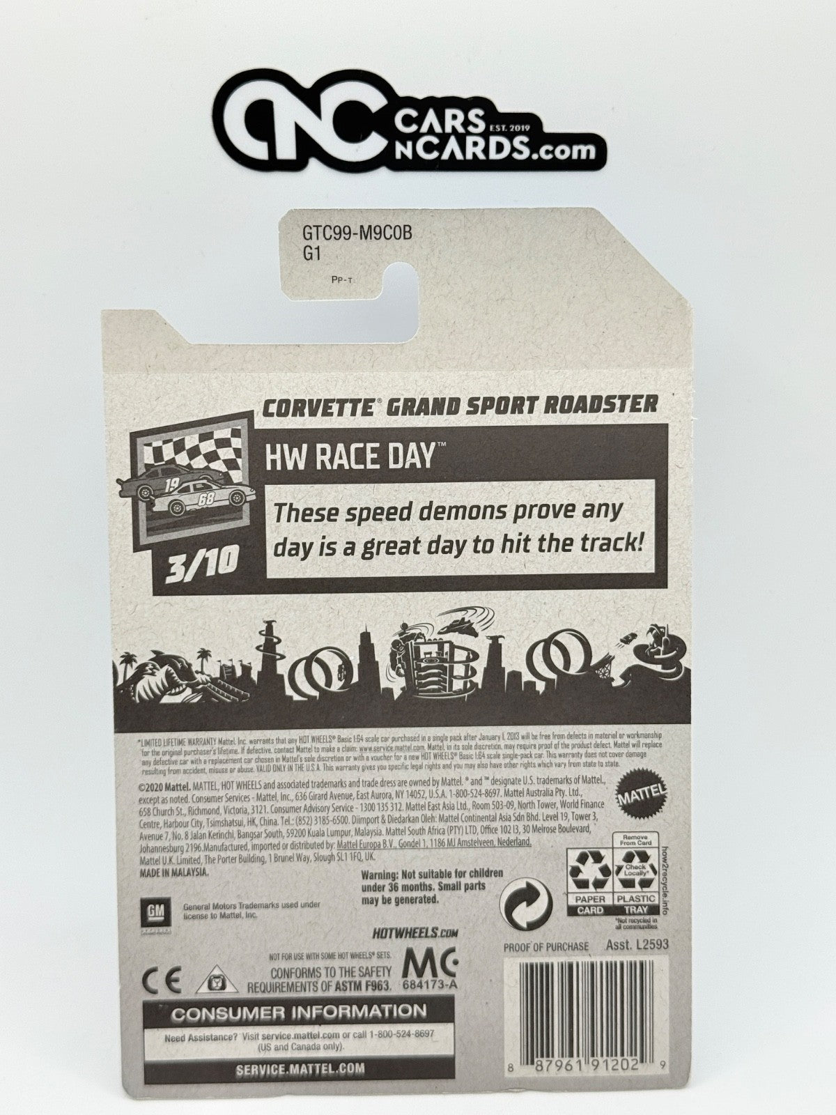 2021 Hot Wheels Super Treasure Hunt Corvette Grand Sport Roadster With Protector