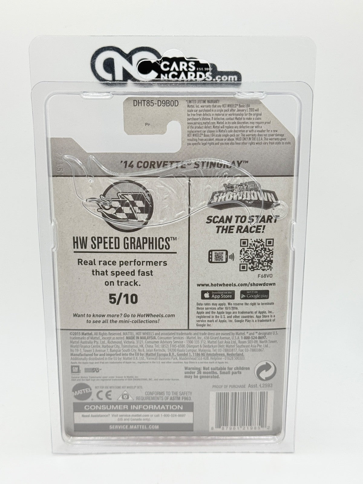 2016 Hot Wheels Super Treasure Hunt '14 Corvette Stingray K&N With Protector