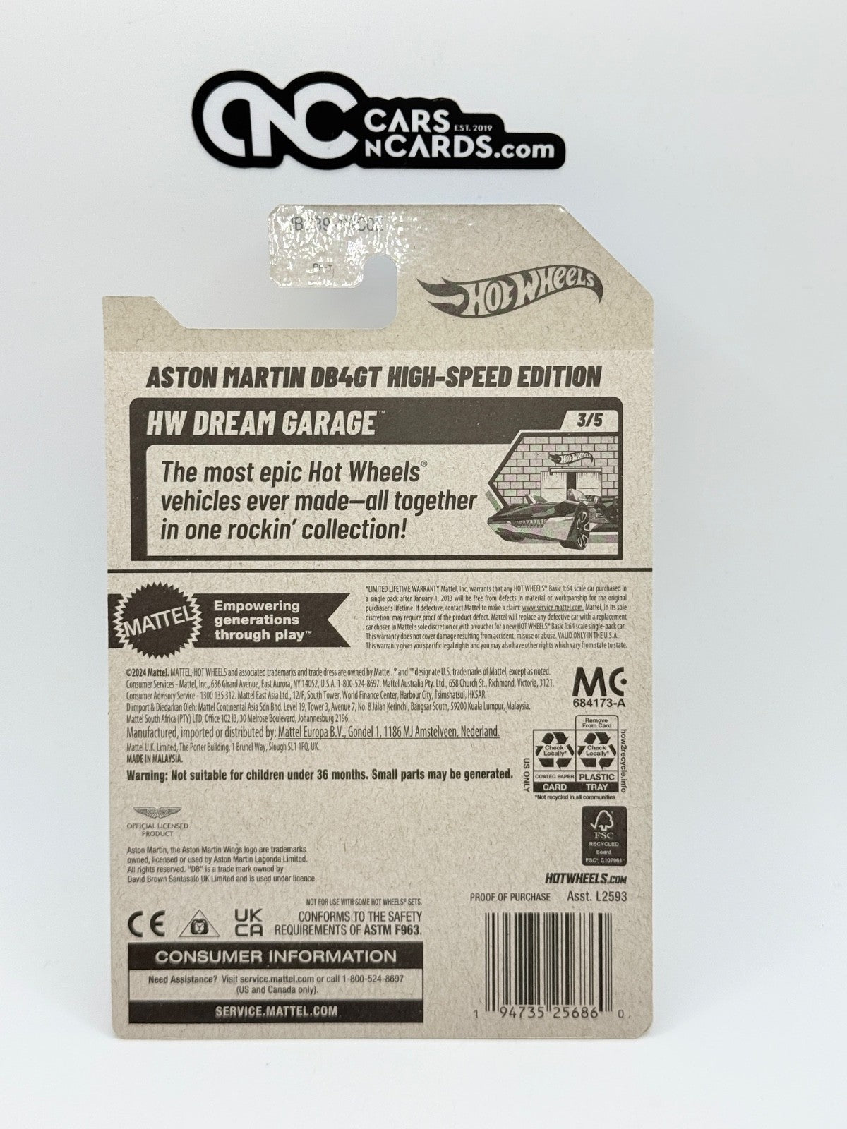 2025 Hot Wheels RLC Factory Super Treasure Hunt Aston Martin DB4GT W/Protector