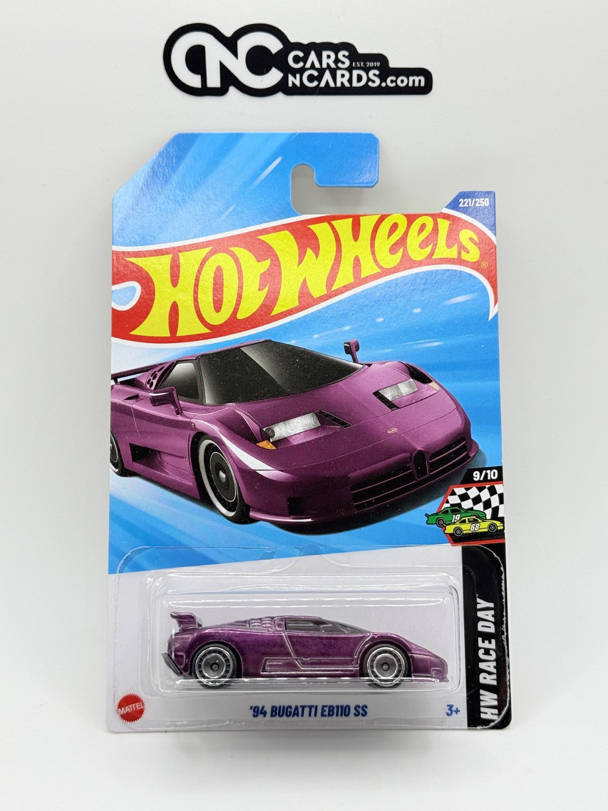 2025 Hot Wheels Super Treasure Hunt '94 Bugatti EB110 SS With Protector