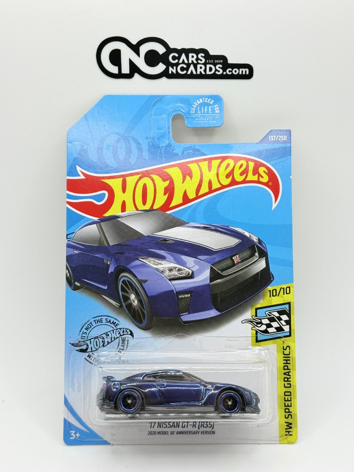 2020 Hot Wheels '17 Nissan GT-R (R35) Super Treasure Hunt With Protector US Card