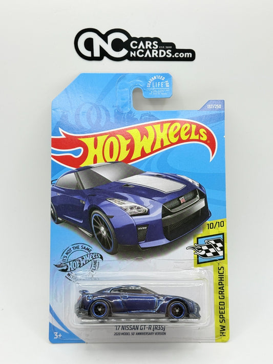 2020 Hot Wheels '17 Nissan GT-R (R35) Super Treasure Hunt With Protector US Card