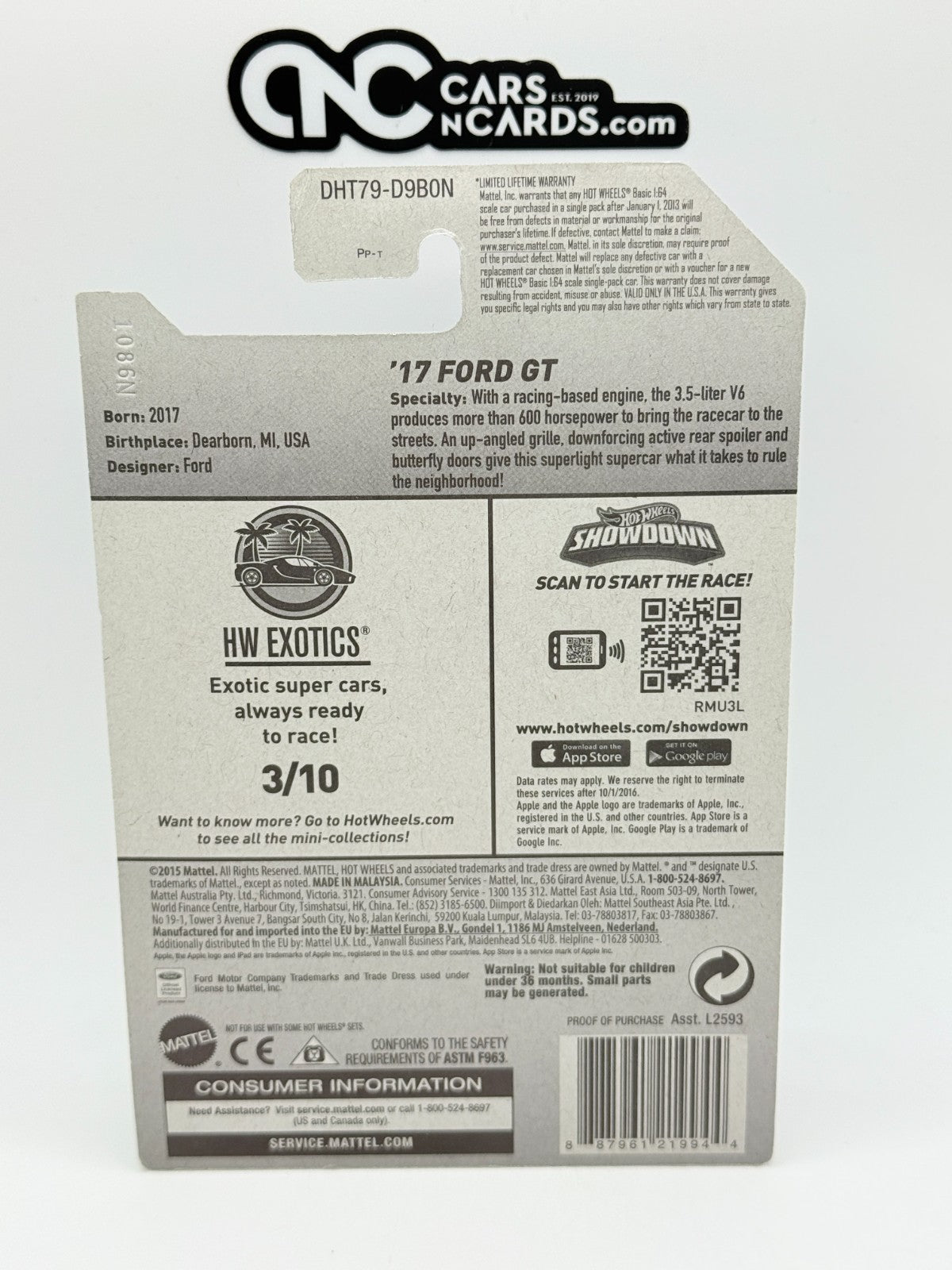2016 Hot Wheels '17 Ford GT Super Treasure Hunt With Protector