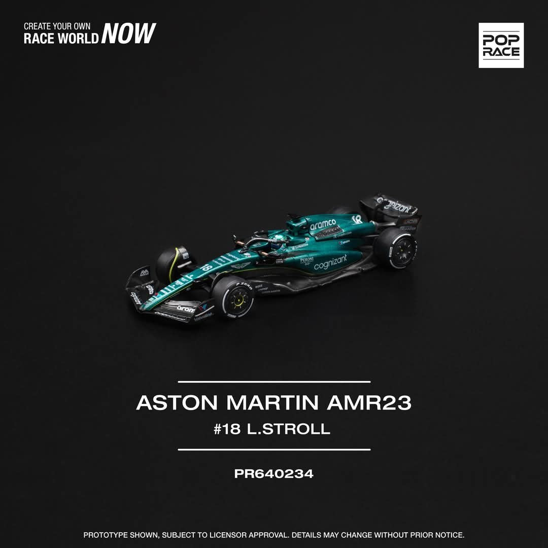 POPRACE 1:64 ASTON MARTIN AMR23 F1 #18 L. STROLL PR640234