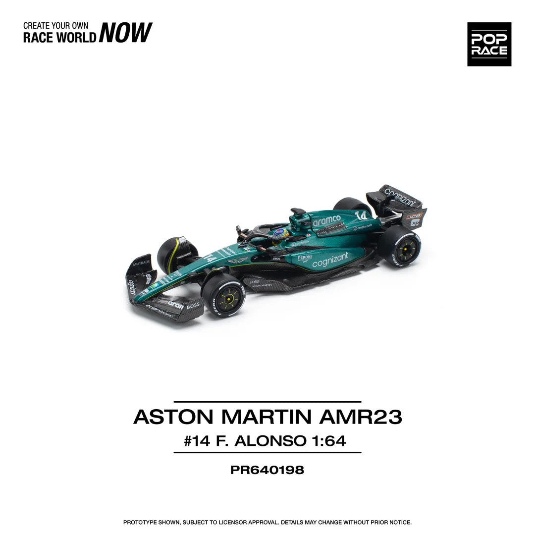 POPRACE 1:64 ASTON MARTIN AMR23 F1 #14 F. ALONSO PR640198