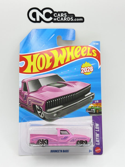 2026 Hot Wheels Layin' Low 1/5 Bounce' N Bass Pink (Soft Corners)