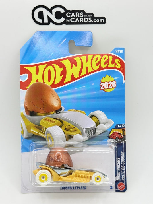 2026 Hot Wheels Drag Racers 4/10 Eggshelleracer (Soft Corners)