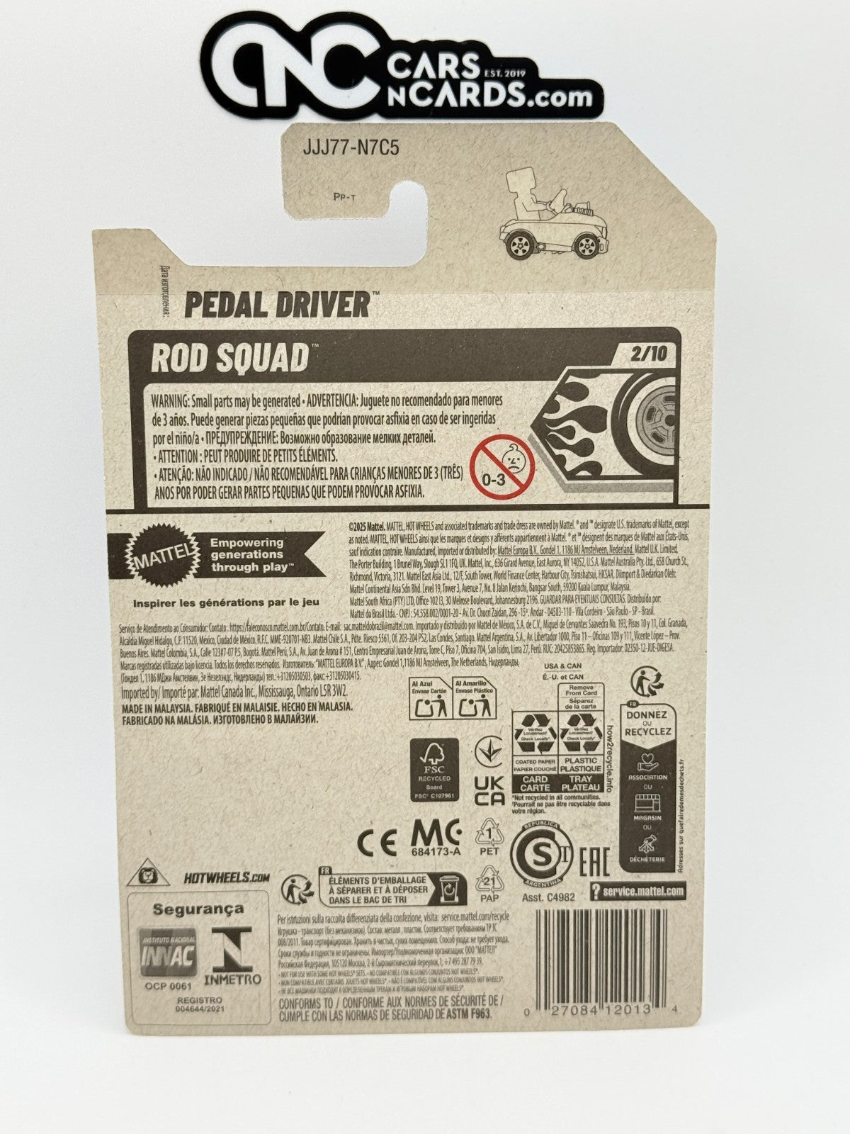 2026 Hot Wheels Rod Squad 2/10 Pedal Driver (Soft Corners)