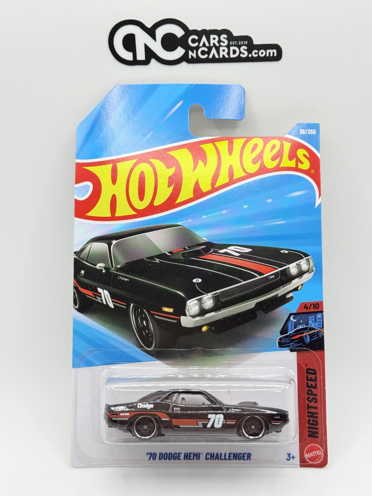 2026 Hot Wheels Nightspeed 2/10 '70 Dodge Hemi Challenger Black (Soft Corners)