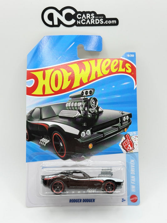 2026 Hot Wheels HW Fan Driven 2/5 Rodger Dodger Black (Soft Corners)