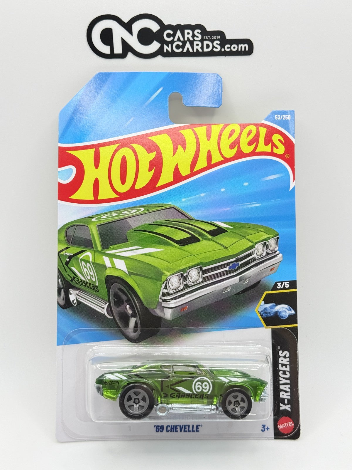 2026 Hot Wheels X-Raycers 3/5 '69 Chevelle Green (Soft Corners)