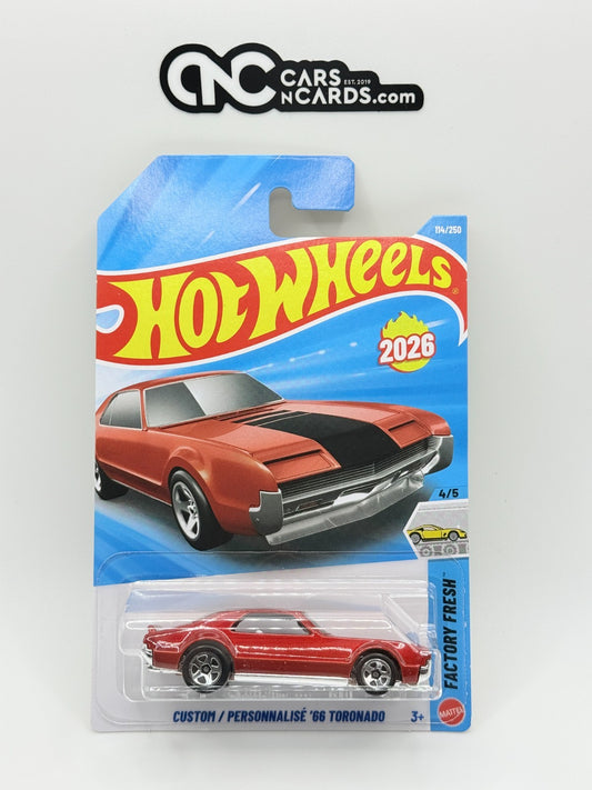 2026 Hot Wheels Factory Fresh 4/5 Custom '66 Tornado Red (Soft Corners)