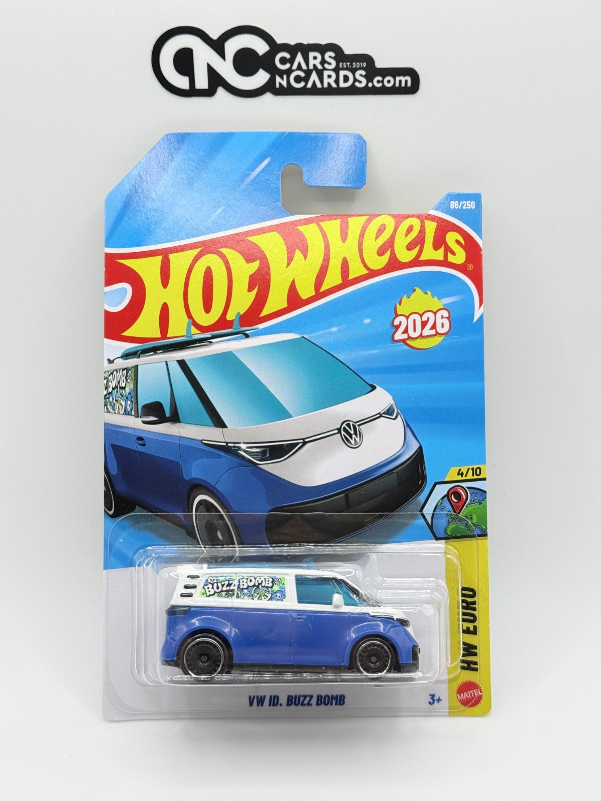 2026 Hot Wheels HW Euro 4/10 VW ID. Buzz Bomb Blue (Soft Corners)
