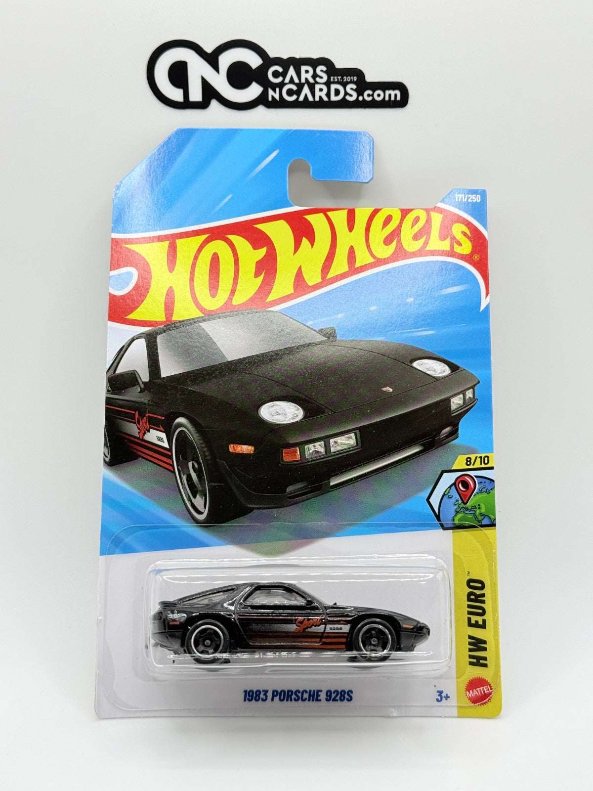 2026 Hot Wheels HW Euro 8/10 1983 Porsche 928S Black (Soft Corners)