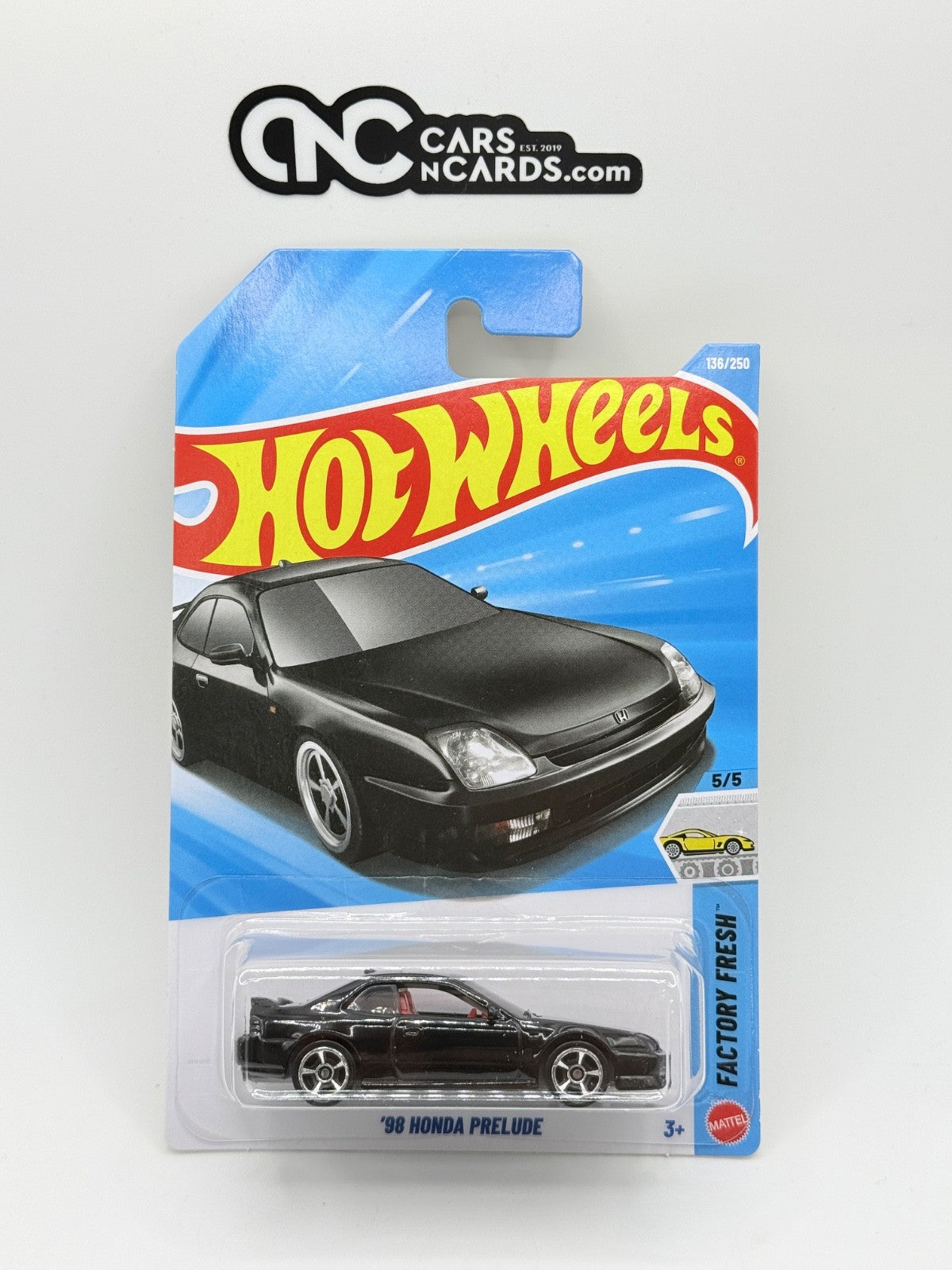 2026 Hot Wheels Factory Fresh 5/5 '98 Honda Prelude Black (Soft Corners)