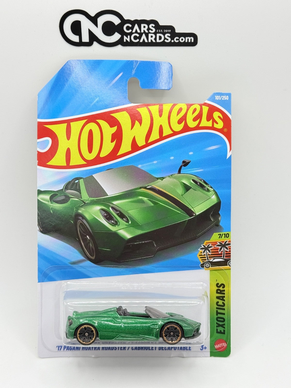 2026 Hot Wheels Exoticars 7/10 '17 Pagani Huayra Roadster Cabriolet (Bent Hook)