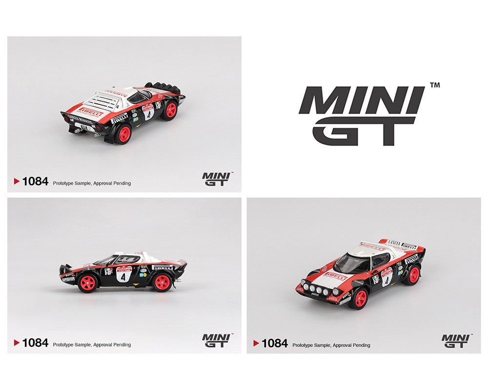 Mini GT 1:64 Lancia Stratos HF #4 1978 Rally Sanremo Winner MGT01084-BL