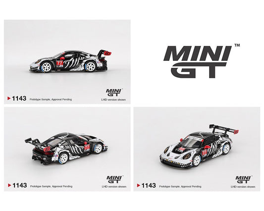 Mini GT Porsche 911 GT3 R #77 AO Racing 2025 IMSA Petit Le Mans Skeleton Rexy