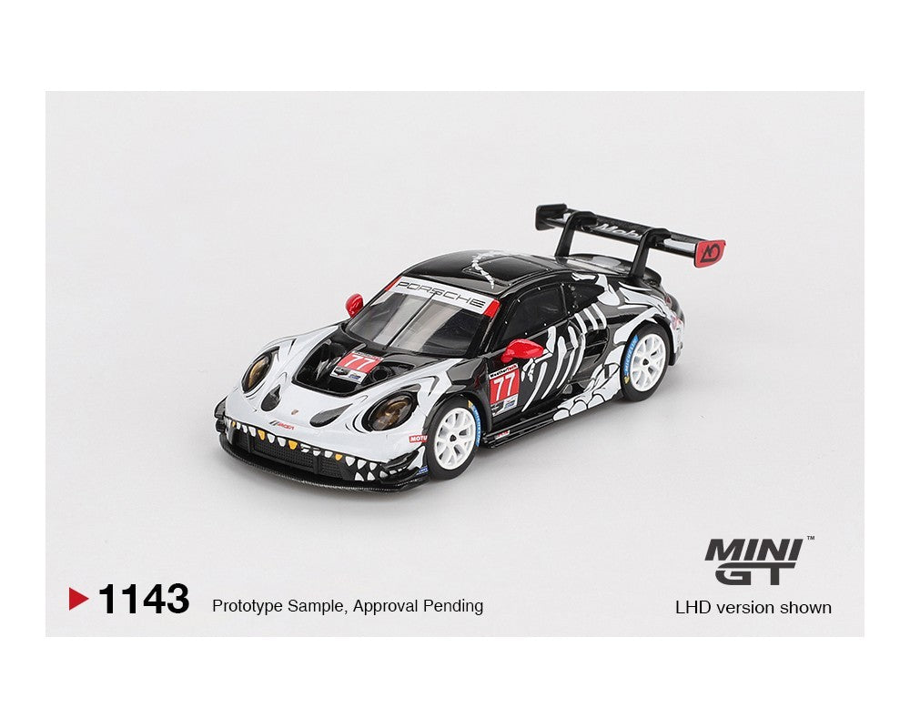 Mini GT Porsche 911 GT3 R #77 AO Racing 2025 IMSA Petit Le Mans Skeleton Rexy