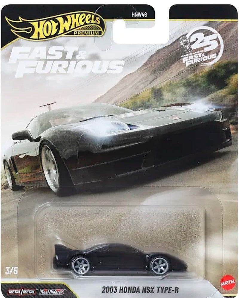 2026 Hot Wheels Fast & Furious 25th Anniversary 3/5 2003 Honda NSX Type-R Black