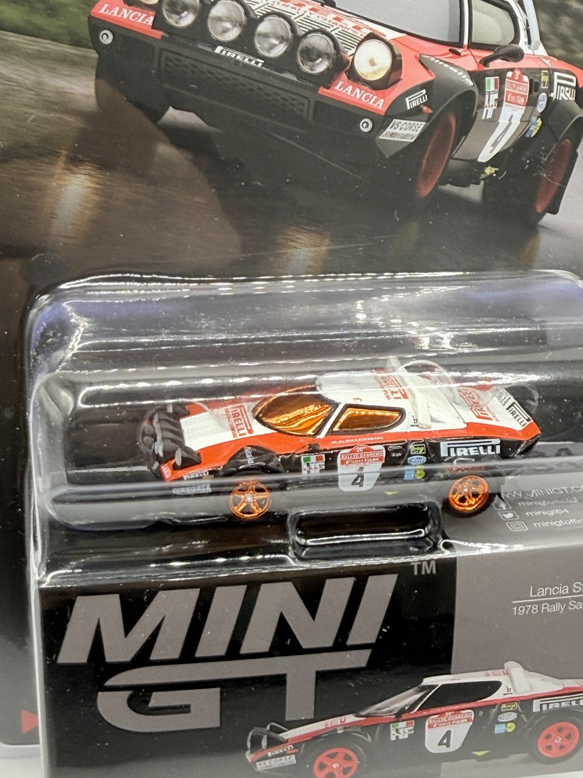 Mini GT 1:64 Lancia Stratos HF #4 1978 Rally Sanremo Winner MGT01084-BL CHASE