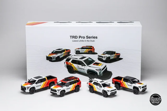 TOYOTA TRD PRO 4 CAR SET LTD ED 500 PCS 1/64 DIECAST MODELS BY GCD DTG0043-TRD