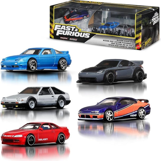 Hot Wheels Premium Diorama Fast & Furious Toyota/Nissan 5 Cars