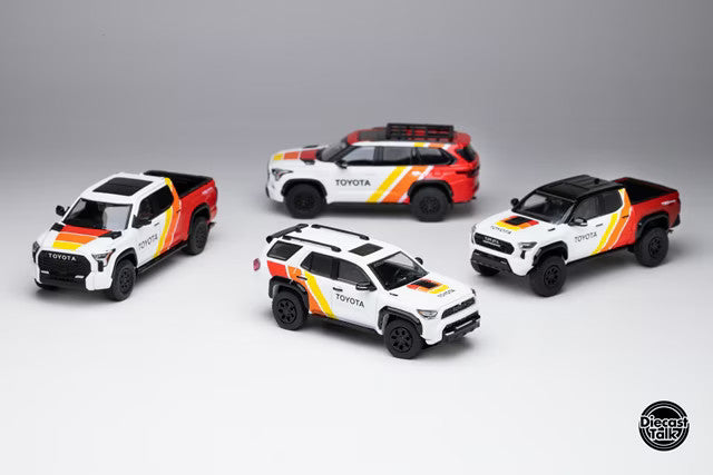 TOYOTA TRD PRO 4 CAR SET LTD ED 500 PCS 1/64 DIECAST MODELS BY GCD DTG0043-TRD