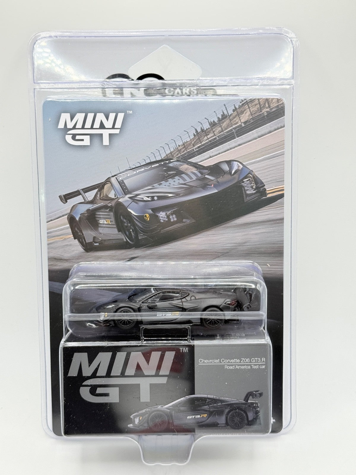 Mini GT 1:64 Chevrolet Corvette Z06 GT3.R MGT01186-BL (BROKEN REAR WING)