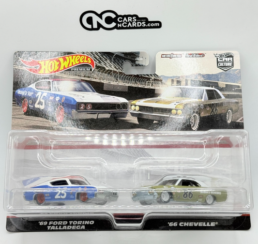 2022 Hot Wheels Premium Car Culture 2 Pack '69 Ford Torino & '66 Chevelle