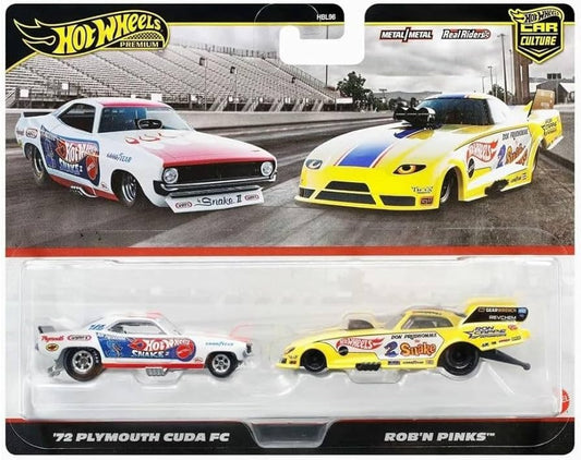 2025 Hot Wheels Premium Car Culture 2 Pack '72 Plymouth Cuda FC & Rob'N Pinks