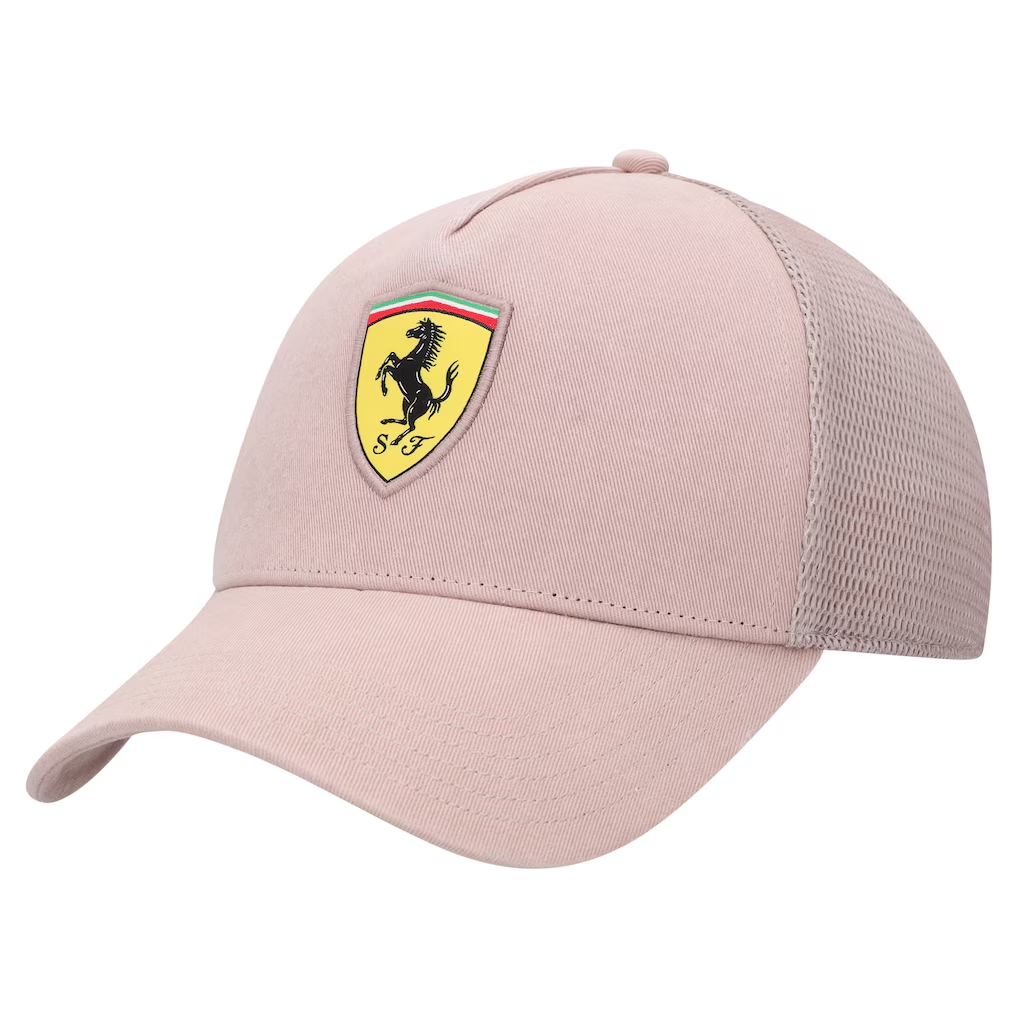 Scuderia Ferrari F1 Puma Race Trucker Hat - Rose Latte
