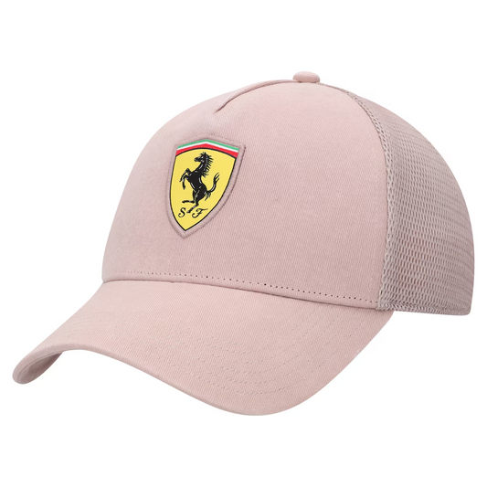 Scuderia Ferrari F1 Puma Race Trucker Hat - Rose Latte