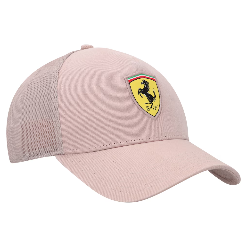 Scuderia Ferrari F1 Puma Race Trucker Hat - Rose Latte