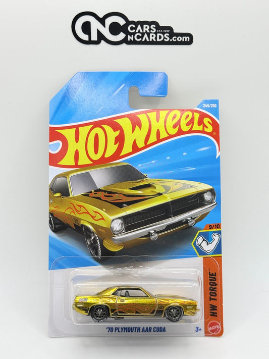 2026 Hot Wheels ’70 Plymouth AAR Cuda gold Super Treasure Hunt with protector