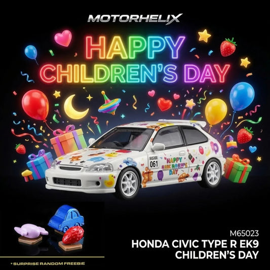 MOTORHELIX 1:64 Honda Civic TYPE R (EK9) Children‘s Day Limited Edition M65023