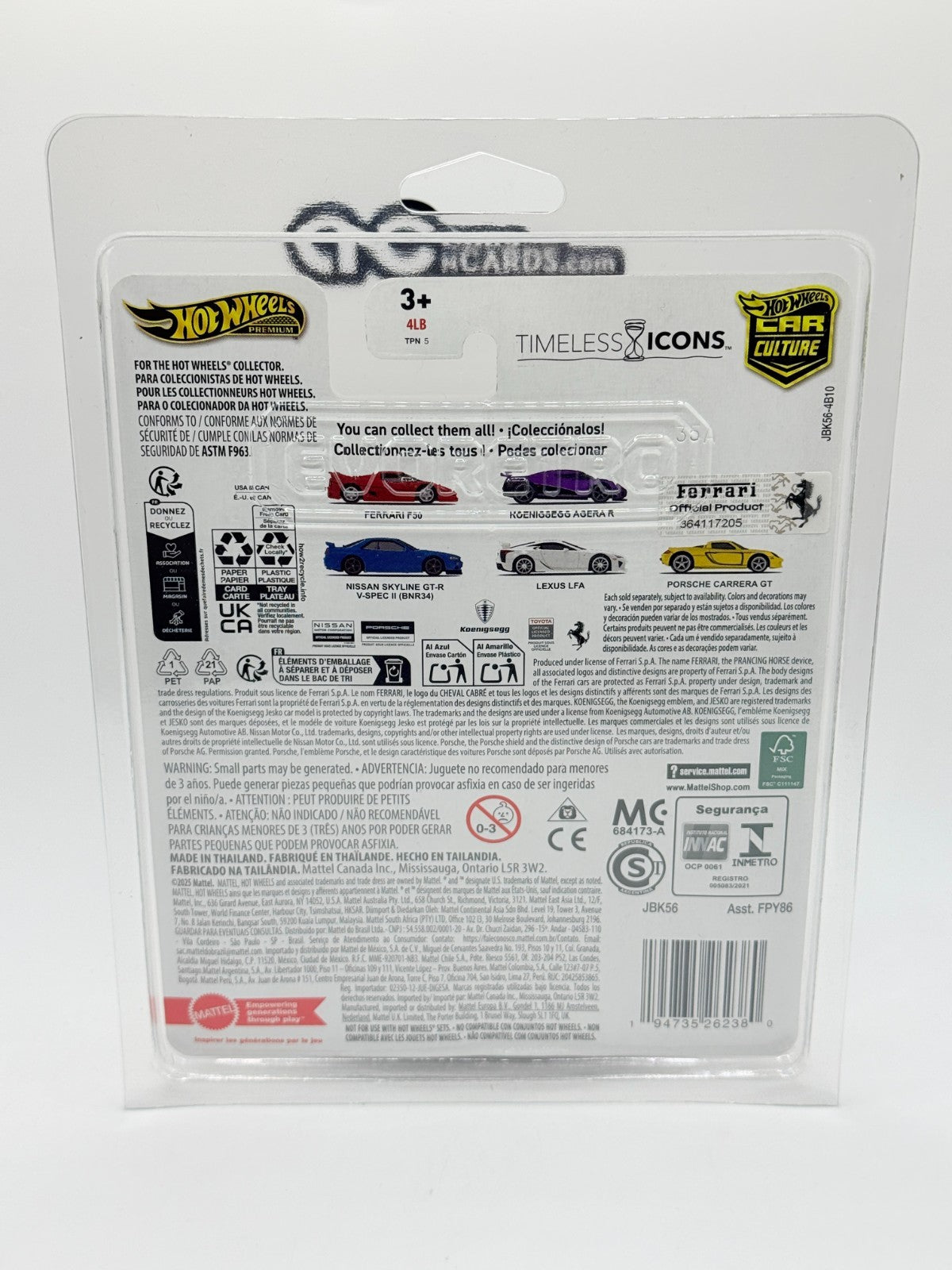 2025 Hot Wheels Premium Car Culture Timeless Icons Ferrari F50 With Protector