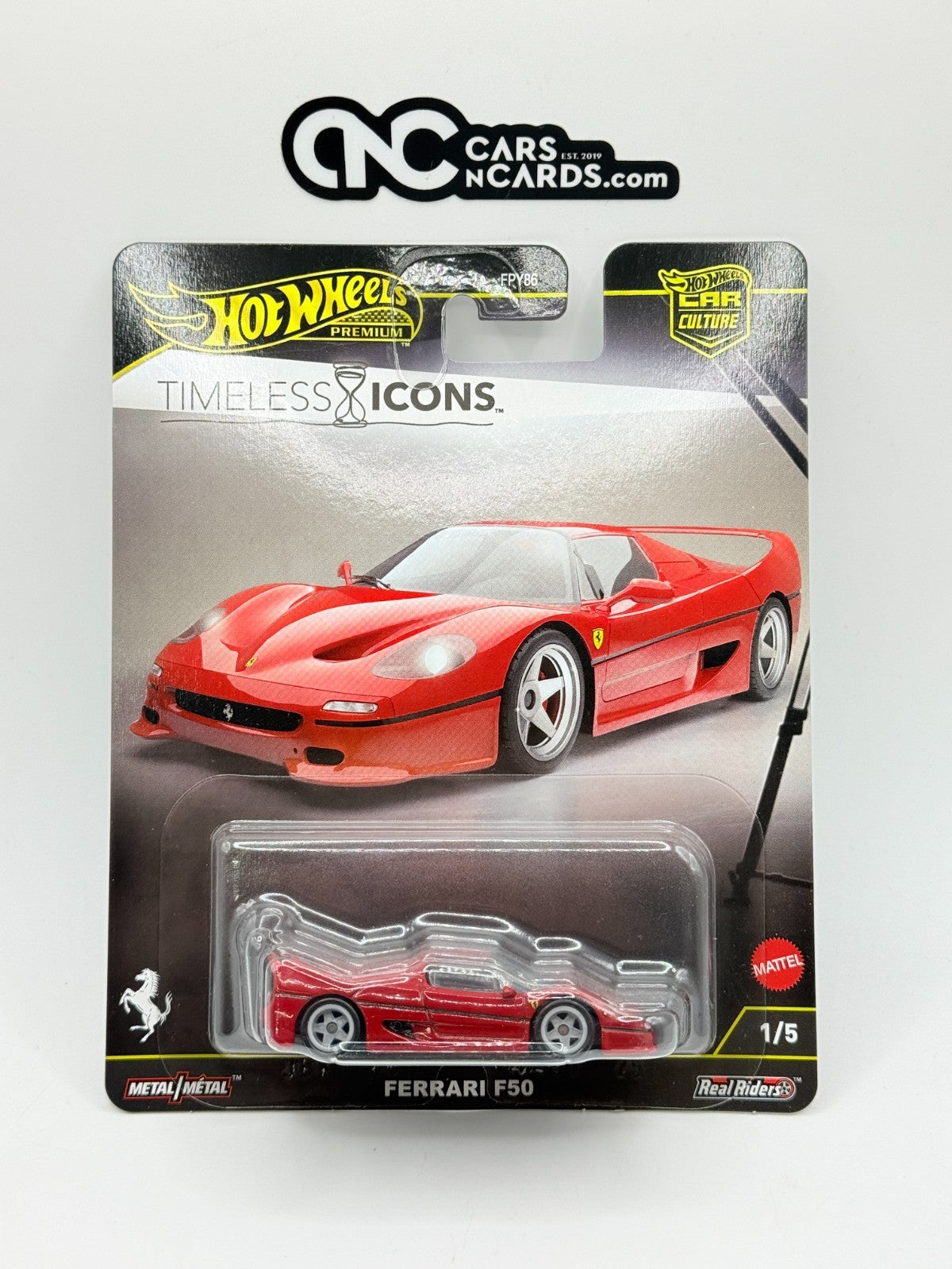 2025 Hot Wheels Premium Car Culture Timeless Icons Ferrari F50 With Protector