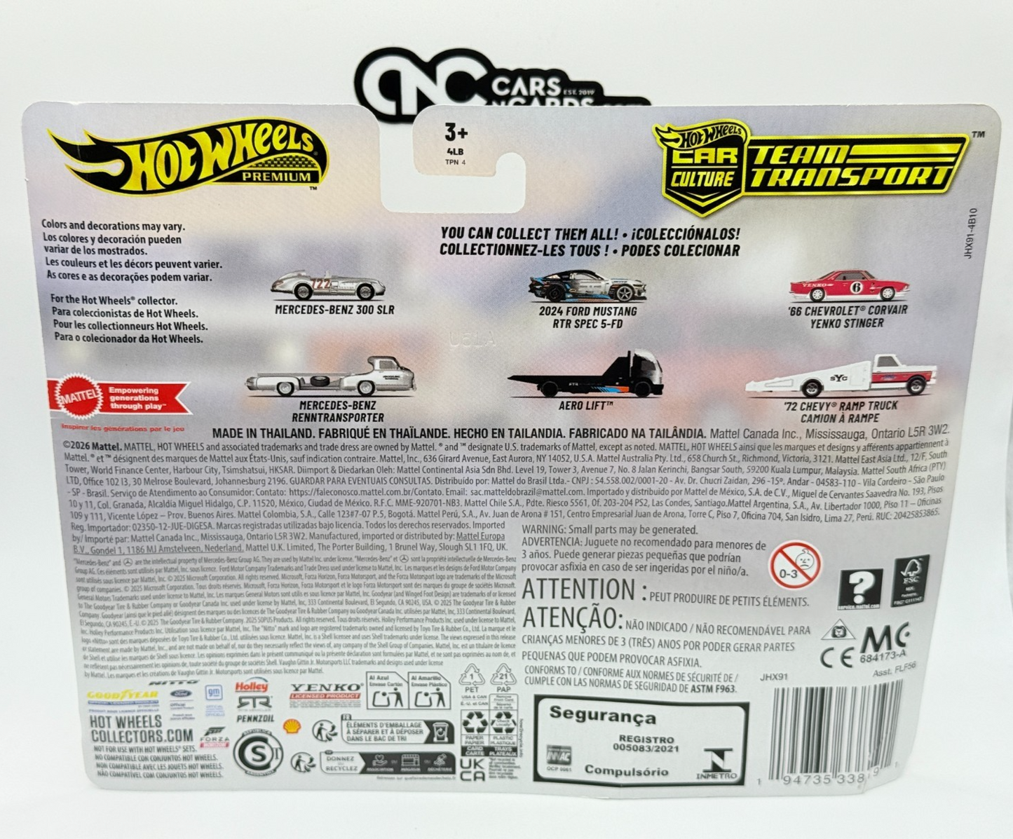 2026 Hot Wheels Premium Car Culture Team Transport Chevrolet Corvair (Damaged)