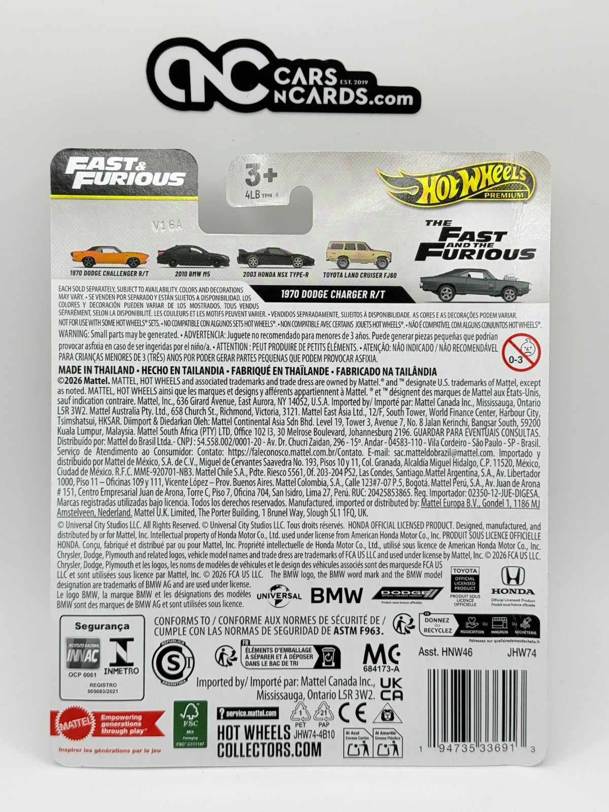 2026 Hot Wheels Fast & Furious 25th Anniversary 1970 Dodge Charger CHASE Damaged
