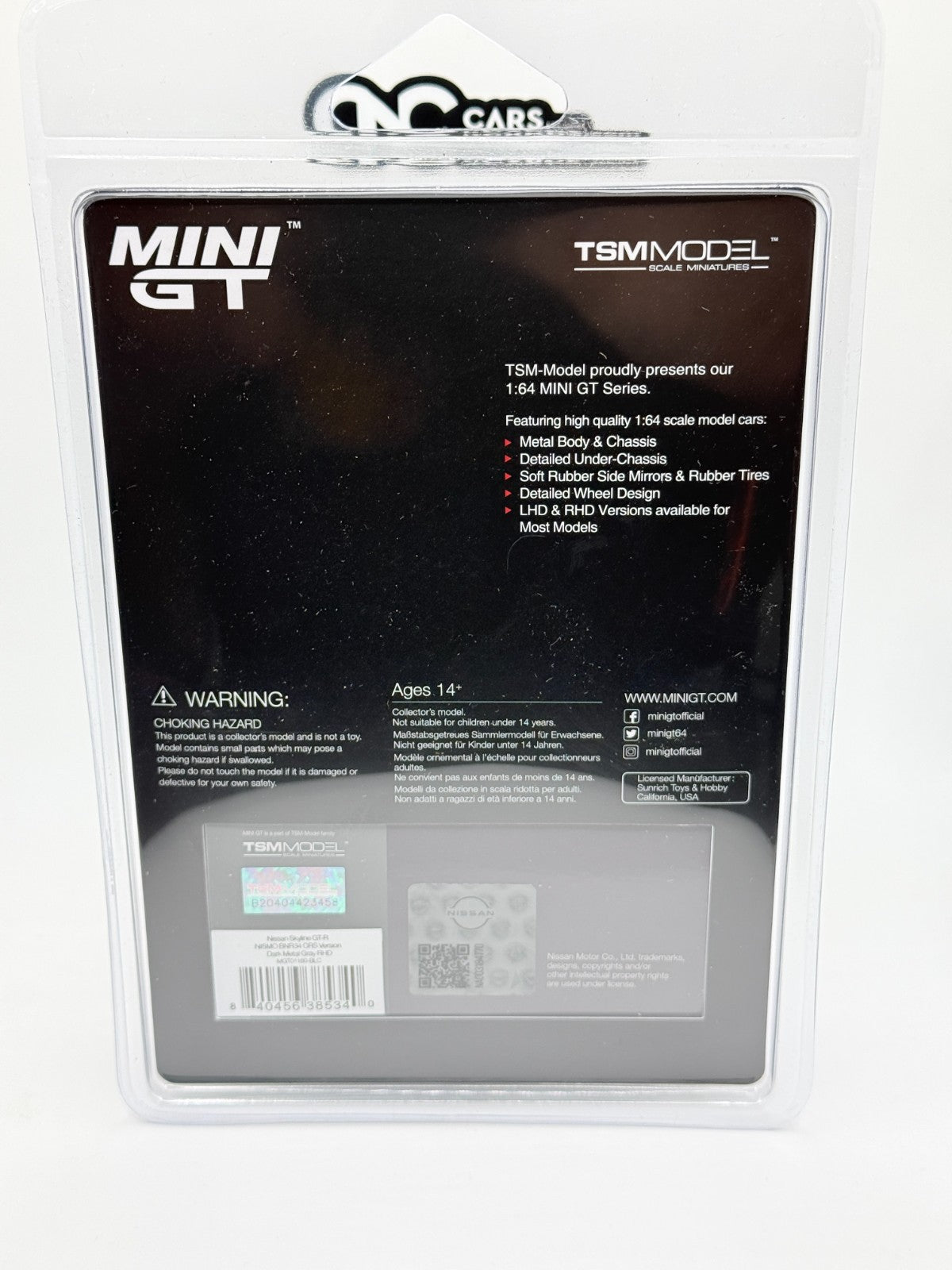 Mini GT 1:64 Nissan Skyline GT-R Dark Metal Gray (NISMO BNR34 CRS Version) CHASE