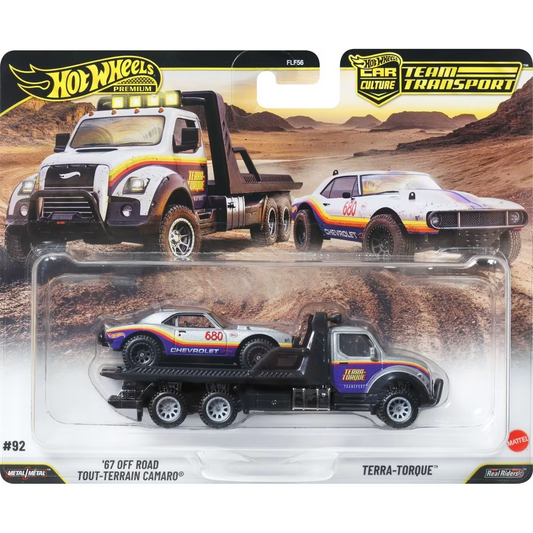 2026 Hot Wheels Premium Car Culture Team Transport '67 Off Road Camaro #92
