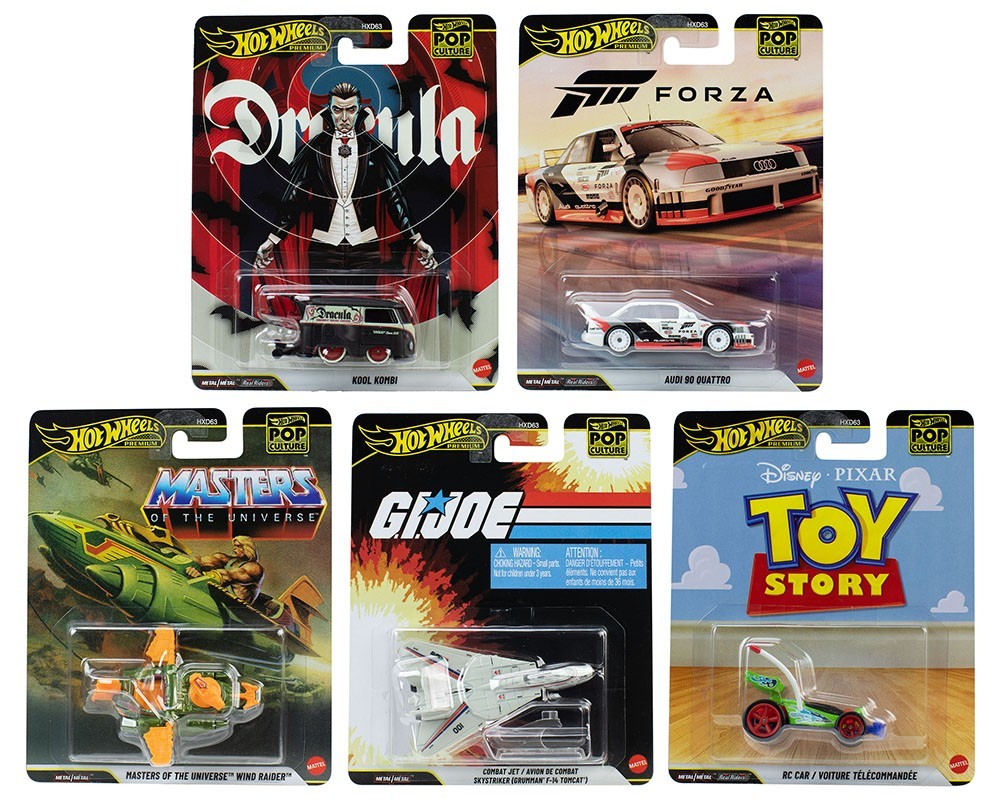 2026 Hot Wheels 1:64 Pop Culture R Case Assortment Full Set of 5 Cars
